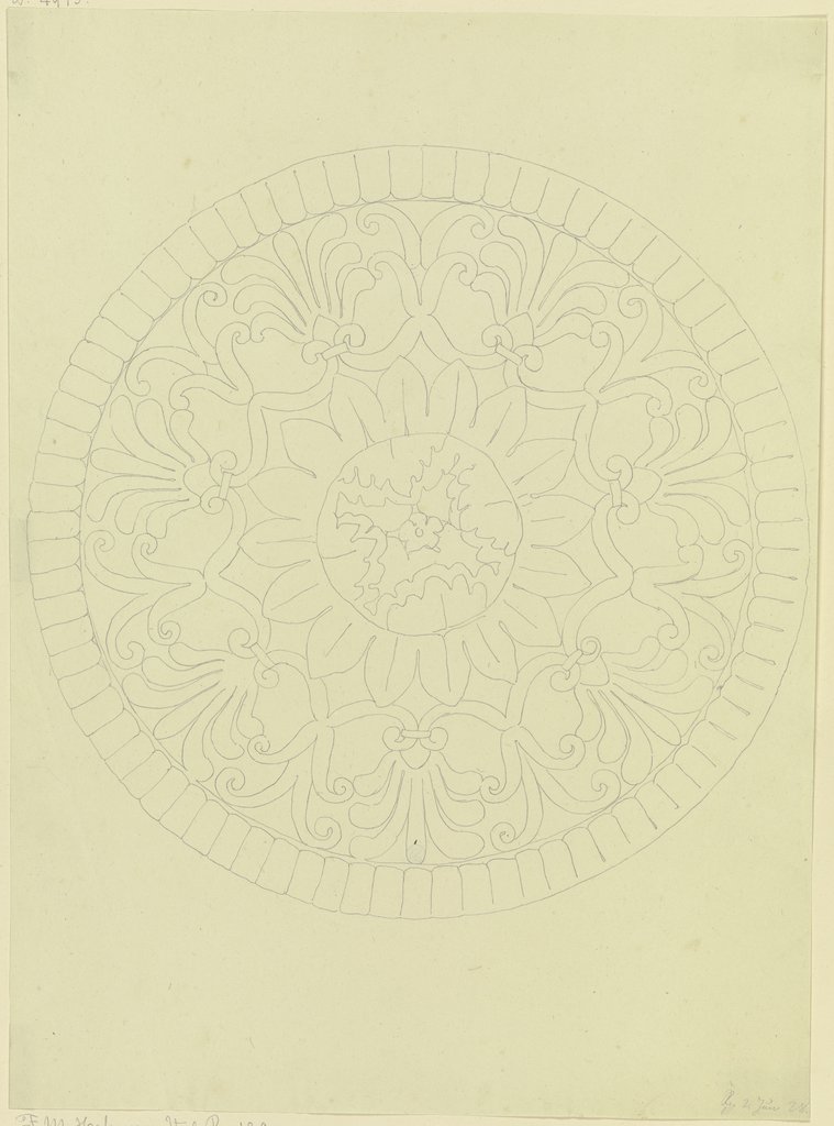 Ornamental disk, Friedrich Maximilian Hessemer