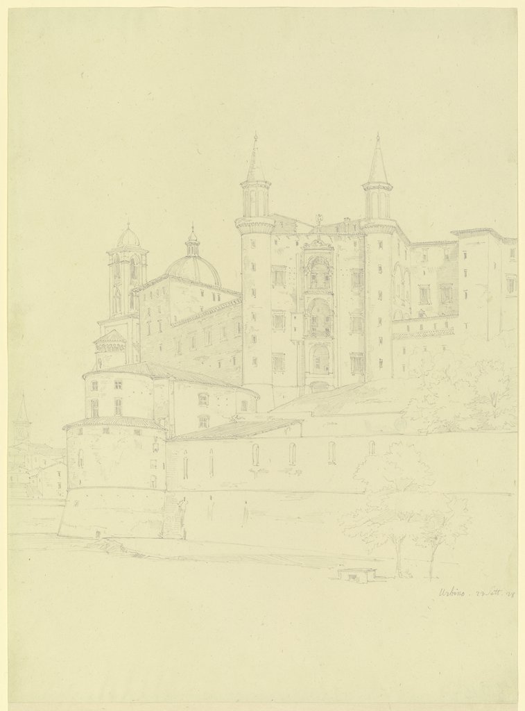 Der Palazzo Ducale in Urbino, Friedrich Maximilian Hessemer