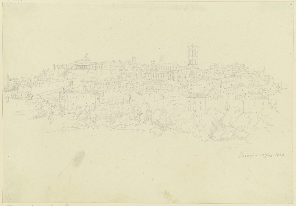 Ansicht von Perugia, Friedrich Maximilian Hessemer