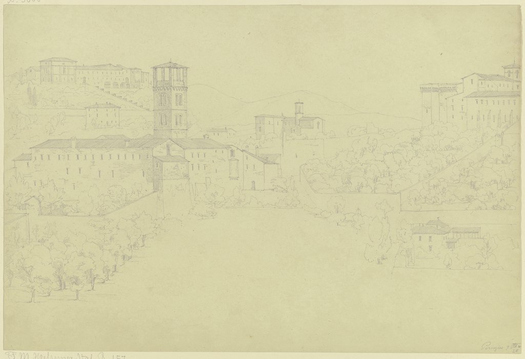 Ansicht in Perugia, Friedrich Maximilian Hessemer
