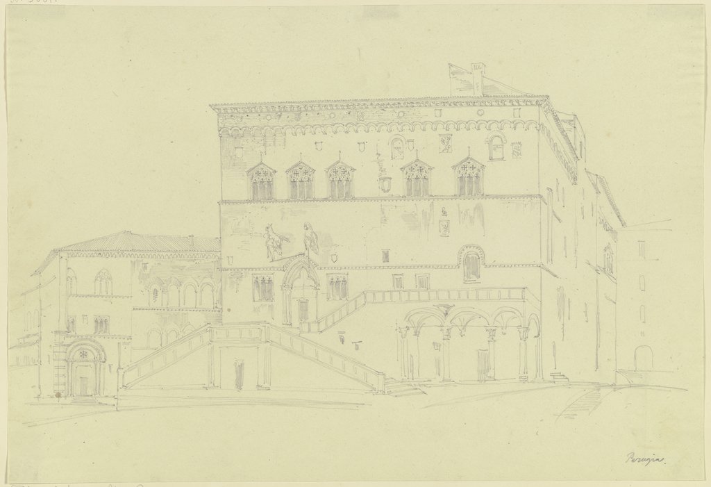Der Palazzo dei Priori in Perugia, Friedrich Maximilian Hessemer