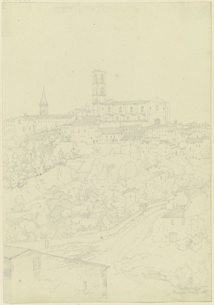 Ansicht von Perugia mit S. Domenico, Friedrich Maximilian Hessemer