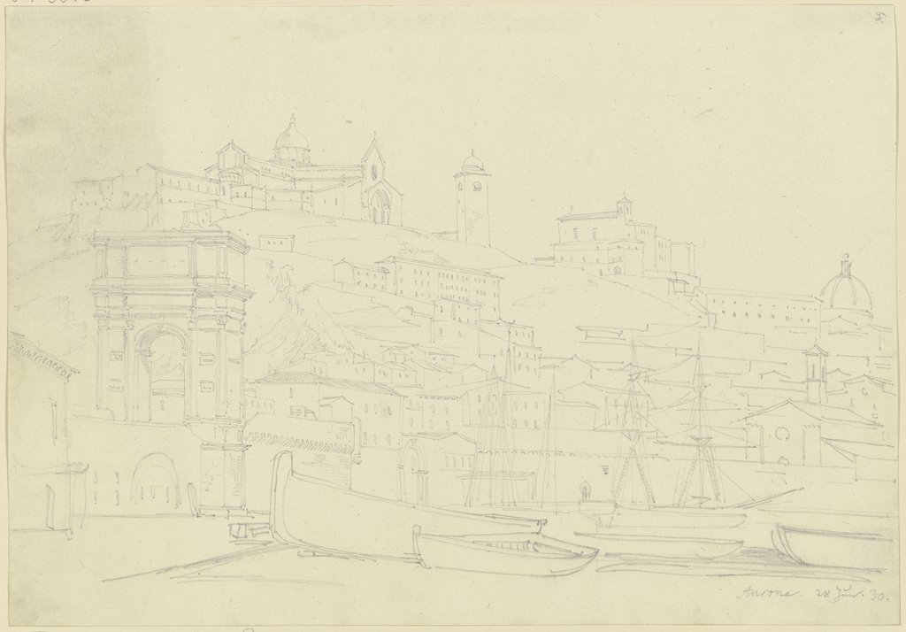 View of Ancona, Friedrich Maximilian Hessemer