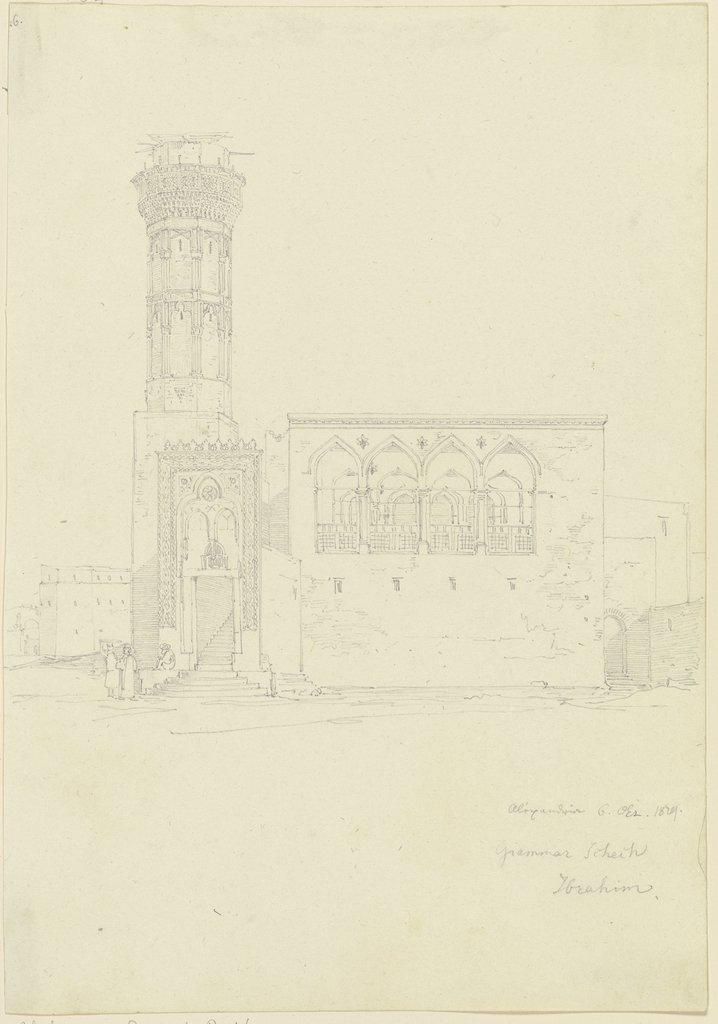 Die Moschee Giammar Scheik in Alexandria, Friedrich Maximilian Hessemer