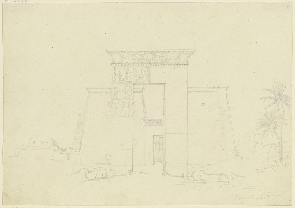 Der Amuntempel in Karnak, Friedrich Maximilian Hessemer