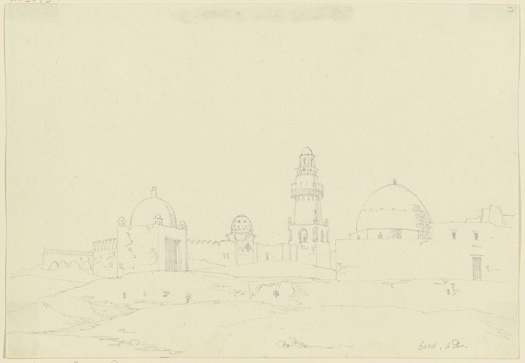 Mosque in Esna, Friedrich Maximilian Hessemer