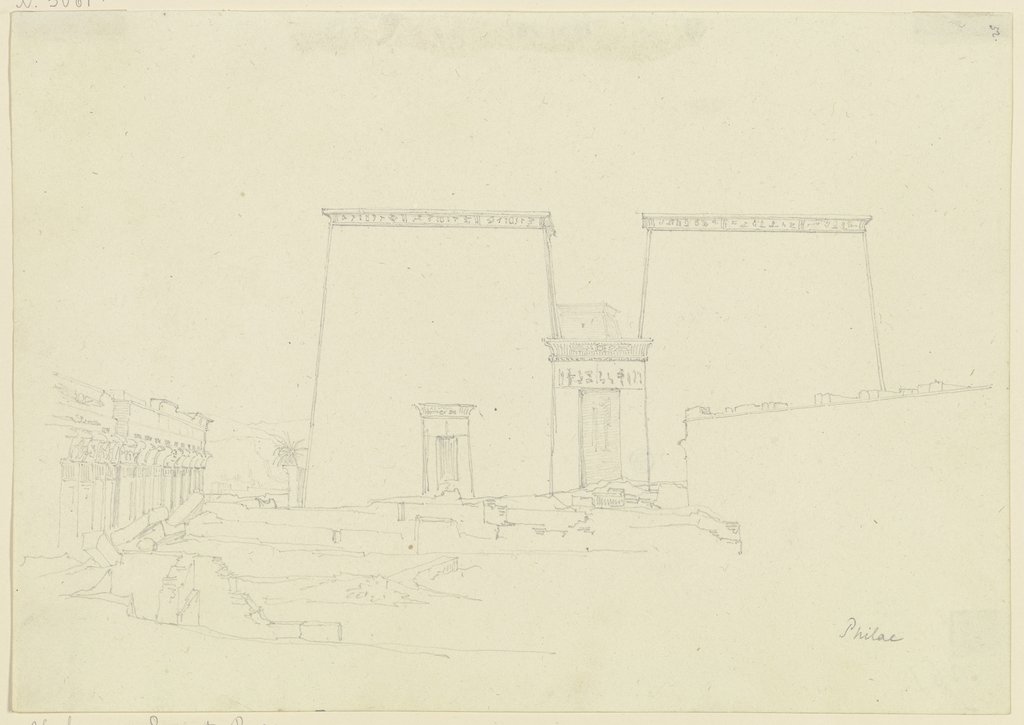 Temple of Isis in Philae, Friedrich Maximilian Hessemer