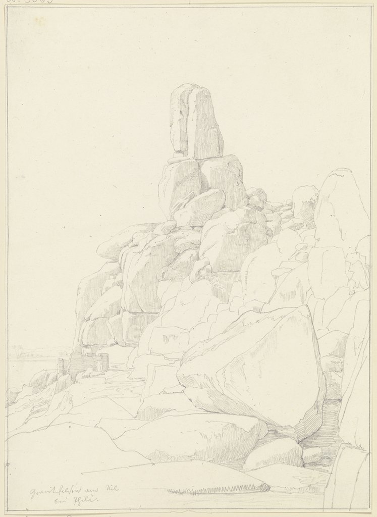 Granitfelsen am Nil bei Philae, Friedrich Maximilian Hessemer