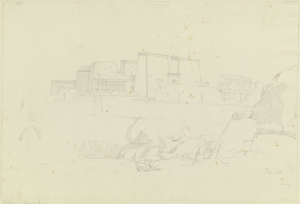 Tempelanlage in Philae, Friedrich Maximilian Hessemer