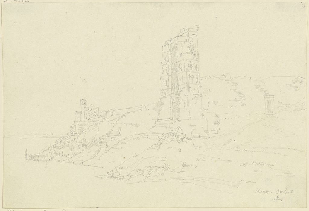 Ruins near Kuum-Ombos, Friedrich Maximilian Hessemer