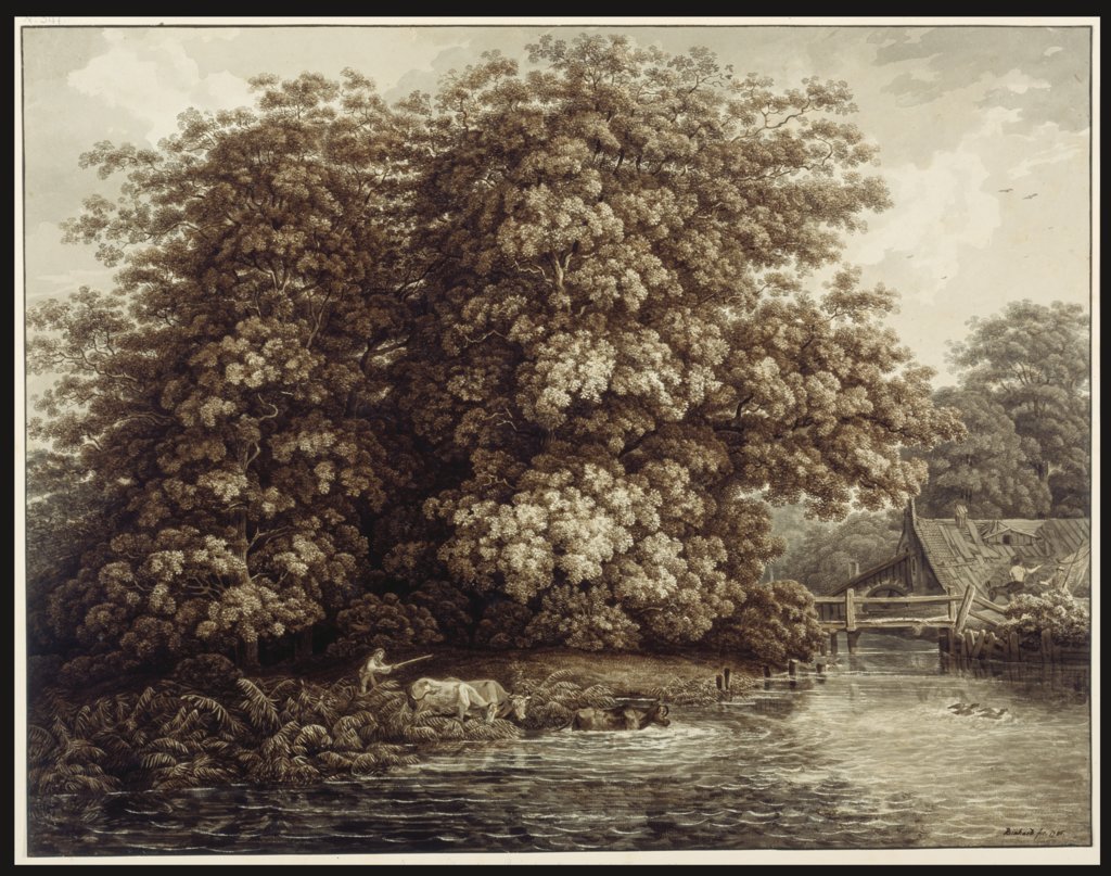Die Mühle bei den großen Eichen, Johann Christian Reinhart