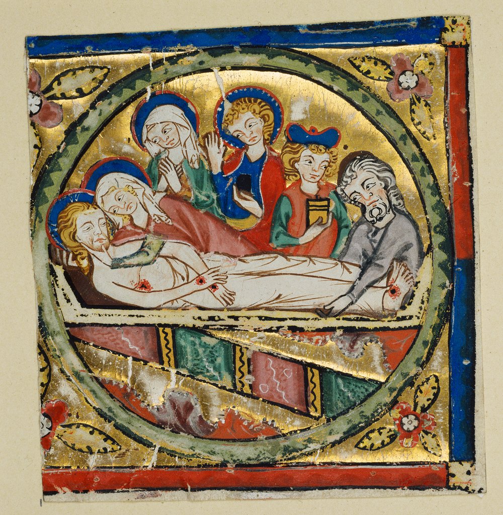 Grablegung Christi, Oberrheinisch, 14. Jahrhundert