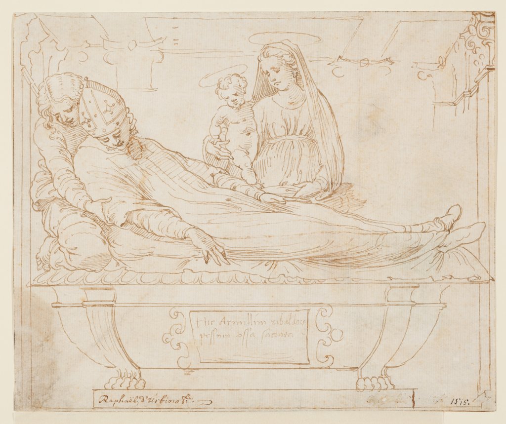 Entwurf für das Grabmal eines Bischofs (Kardinal Armellini?), Baldassare Peruzzi