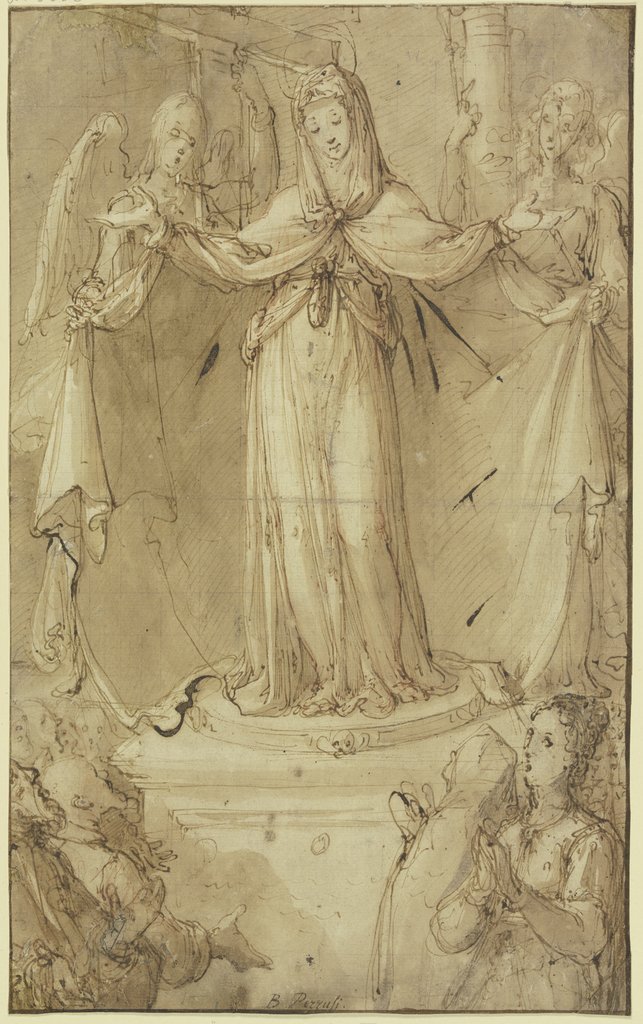Verehrung der Schutzmantelmadonna, Italian, 16th century