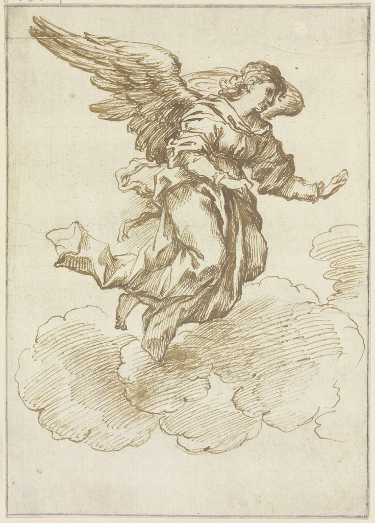 Flying angel, Italian, 17th century;   ?
