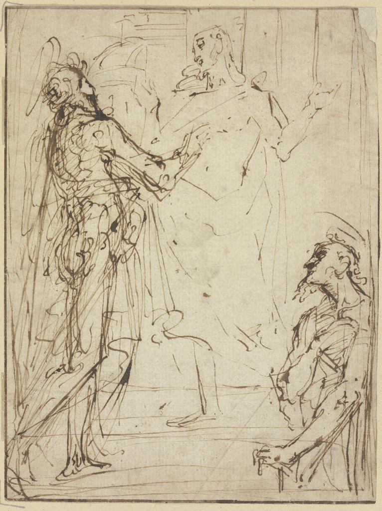Christus und Thomas, Italienisch, 17. Jahrhundert