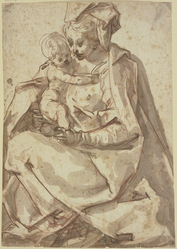 Madonna mit Kind, Italienisch, 17. Jahrhundert;   ?