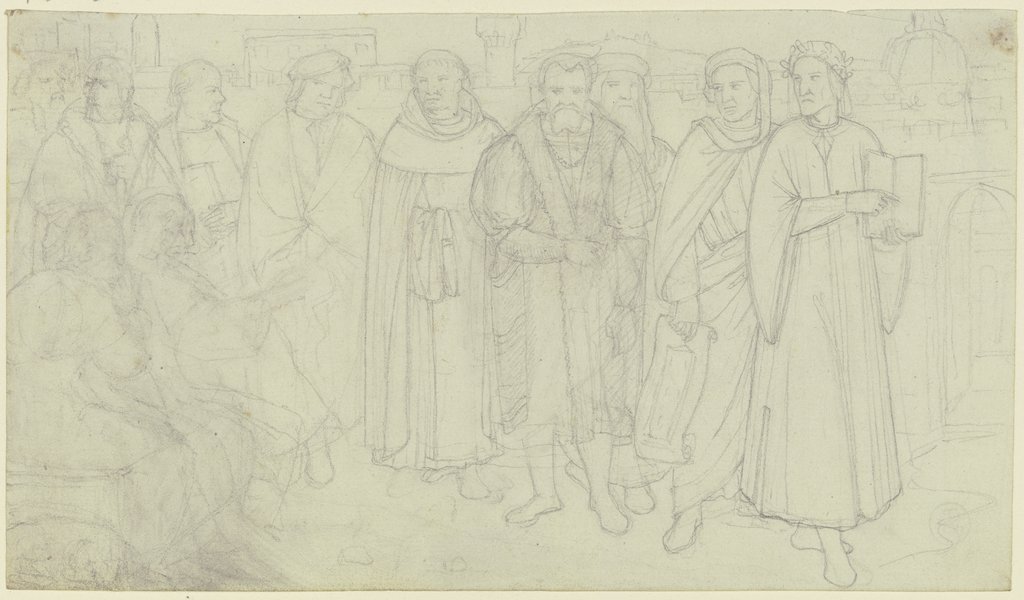 Dante mit florentinischen Künstlern, Philipp Veit