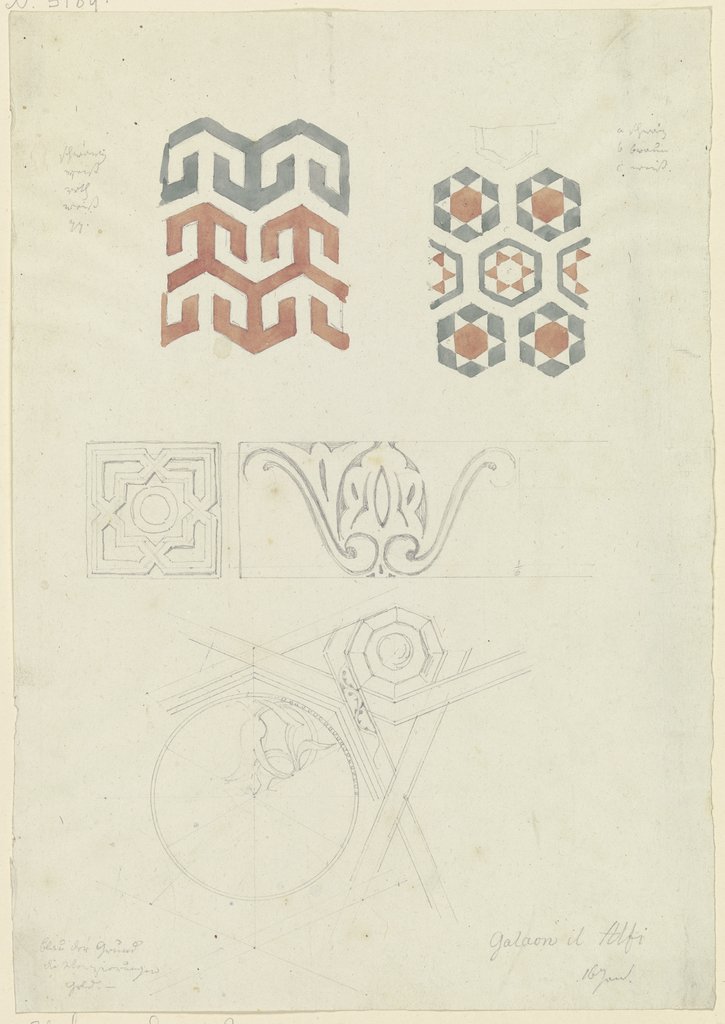 Geometrische und vegetabile Muster, Friedrich Maximilian Hessemer