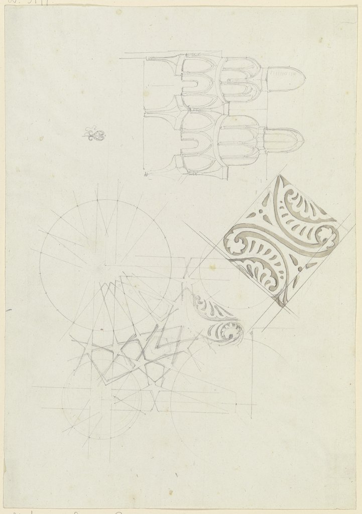 Geometrische Muster und Gewölbetrompen, Friedrich Maximilian Hessemer