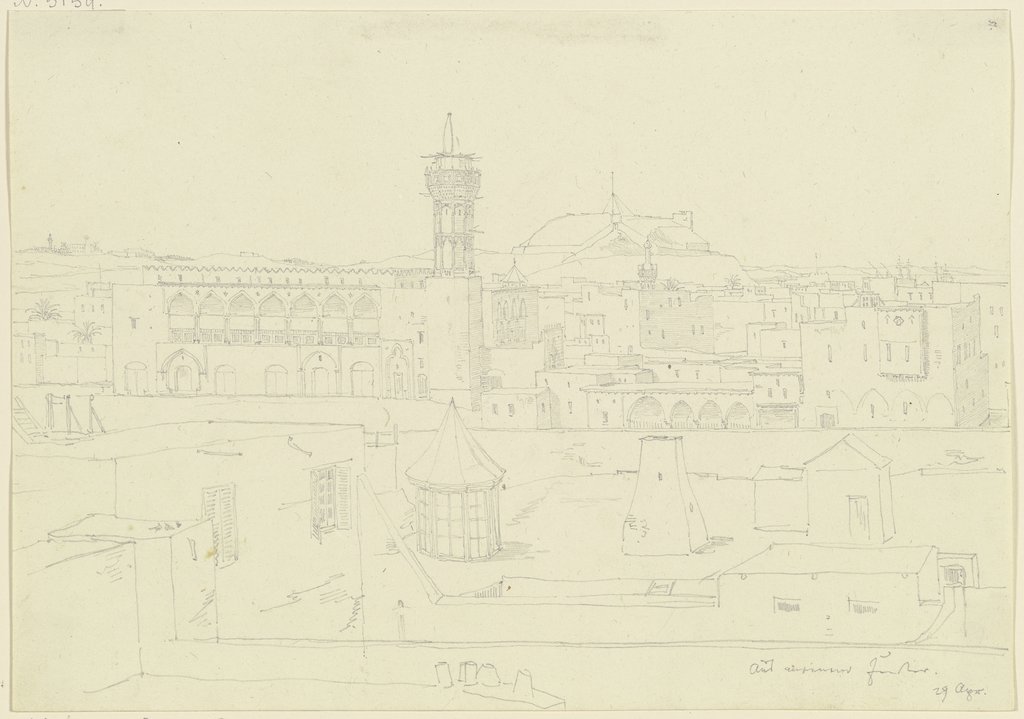 Blick über die Dächer von Alexandria, Friedrich Maximilian Hessemer