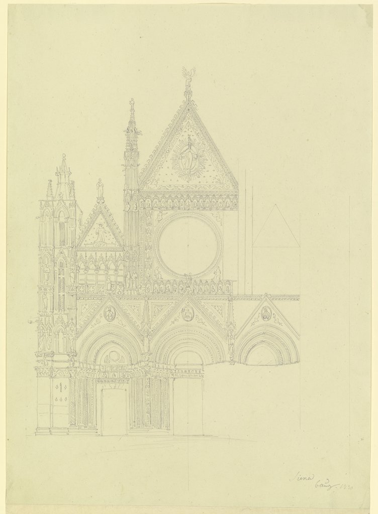 Die Fassade des Domes S. Maria Assunta in Siena, Friedrich Maximilian Hessemer