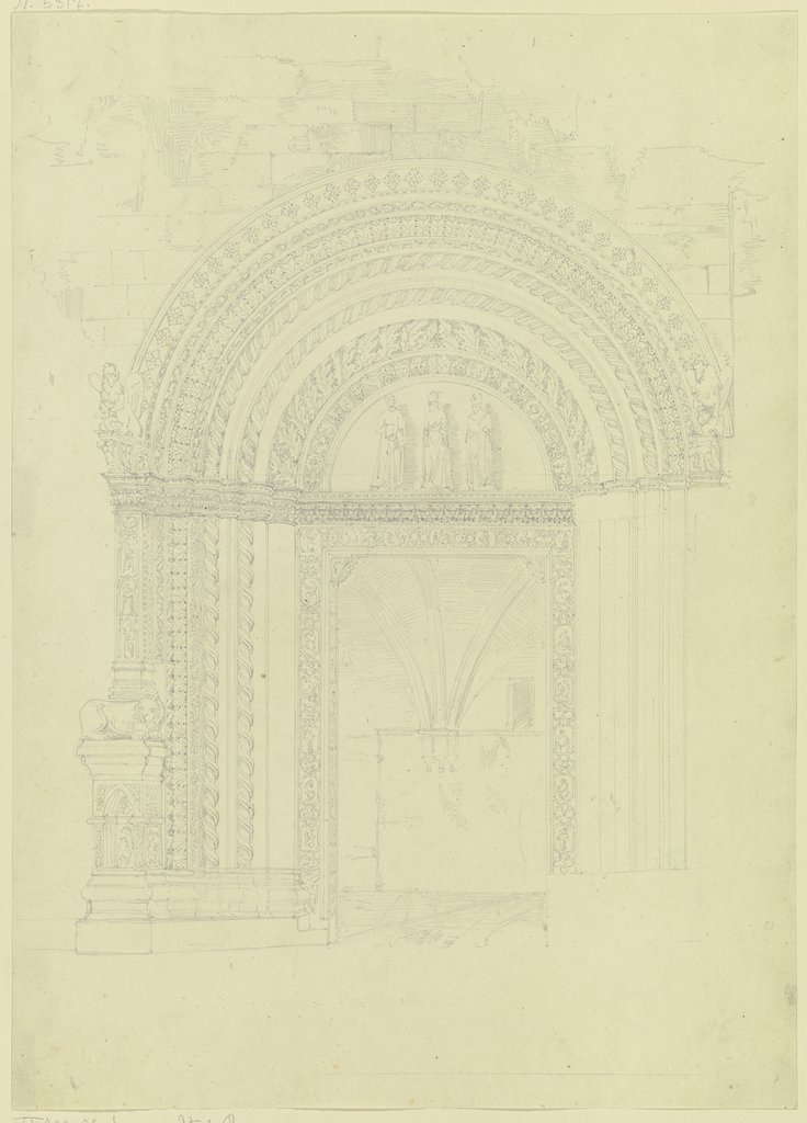 Romanisches Kirchenportal in Italien, Friedrich Maximilian Hessemer
