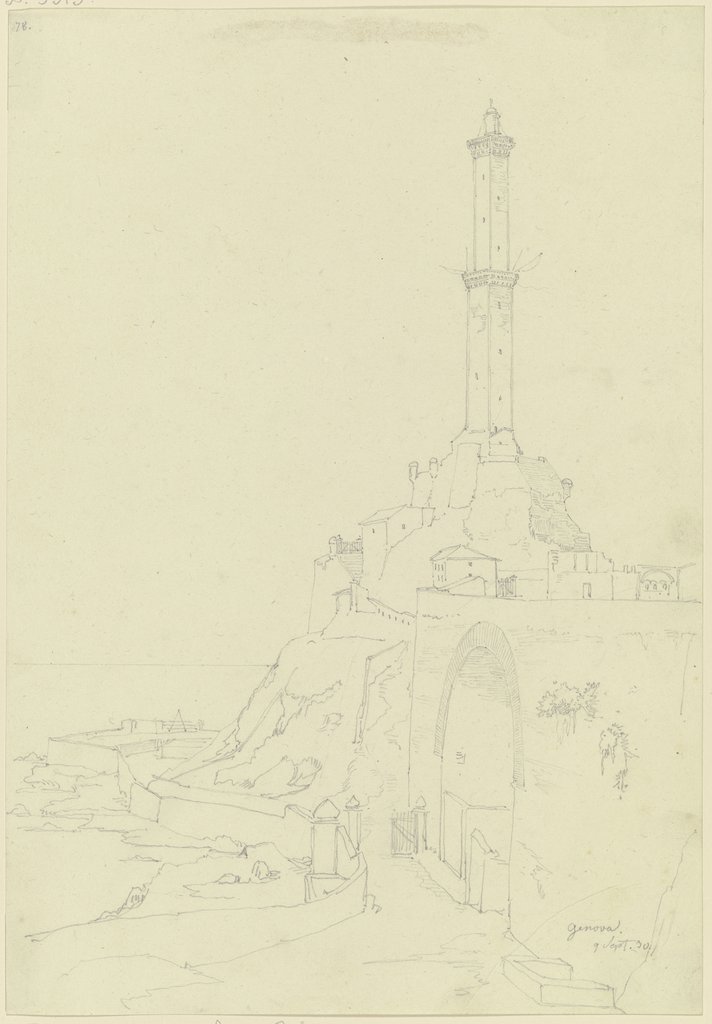 Der Leuchtturm von Genua, Friedrich Maximilian Hessemer