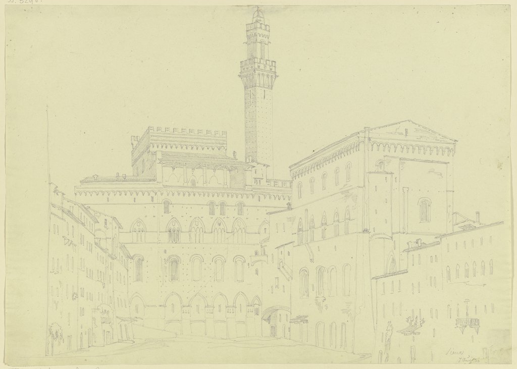 Der Palazzo Pubblico in Siena, Friedrich Maximilian Hessemer