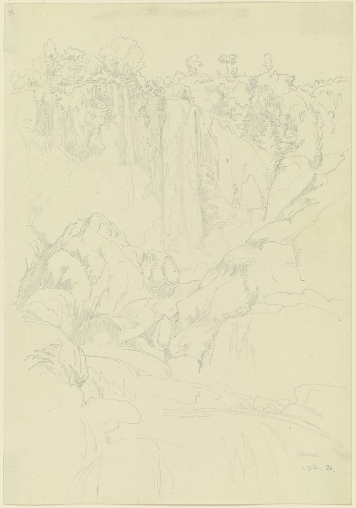 Die Cascata delle Marmore bei Terni, Friedrich Maximilian Hessemer