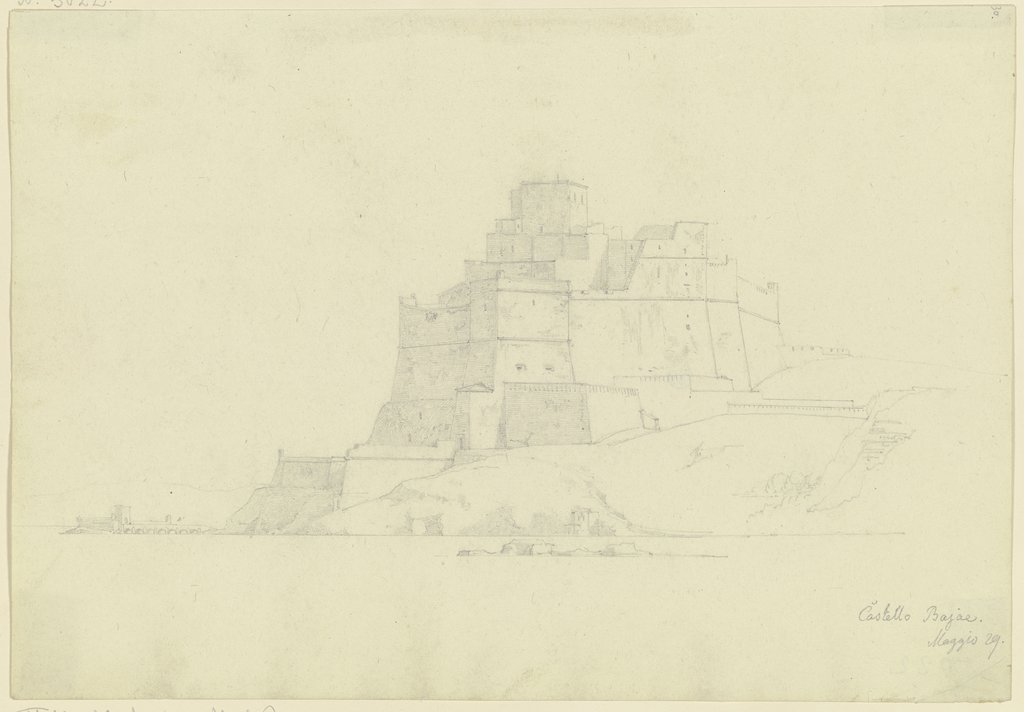 Der Castello Aragonese in Baia, Friedrich Maximilian Hessemer