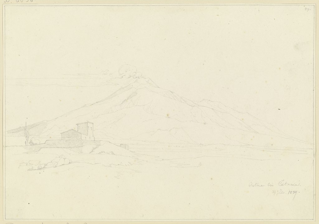The Etna near Catania, Friedrich Maximilian Hessemer