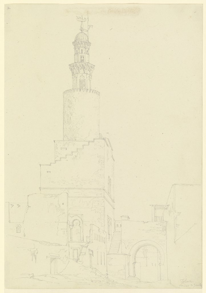 Minarett der Ibn-Țūlūn-Moschee in Kairo, Friedrich Maximilian Hessemer