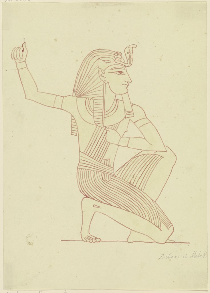 Darstellung eines Pharaos im Tal der Könige, Friedrich Maximilian Hessemer