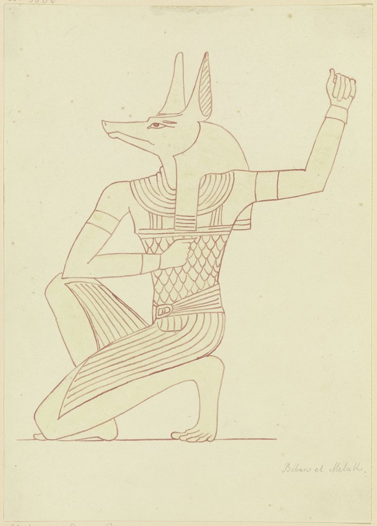 Darstellung des Anubis im Tal der Könige, Friedrich Maximilian Hessemer