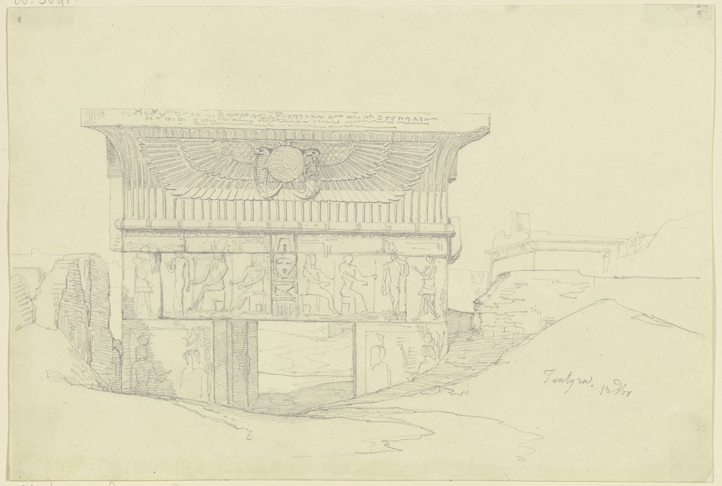 Tempelanlage in Tentyra, Friedrich Maximilian Hessemer