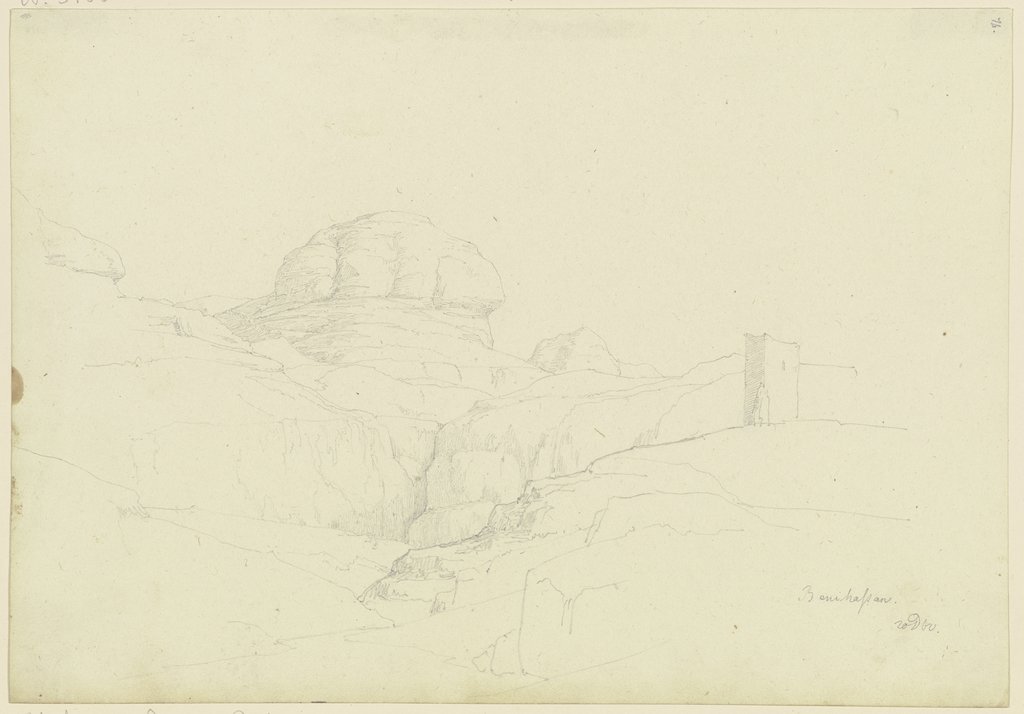 Felslandschaft bei Beni Hasan, Friedrich Maximilian Hessemer