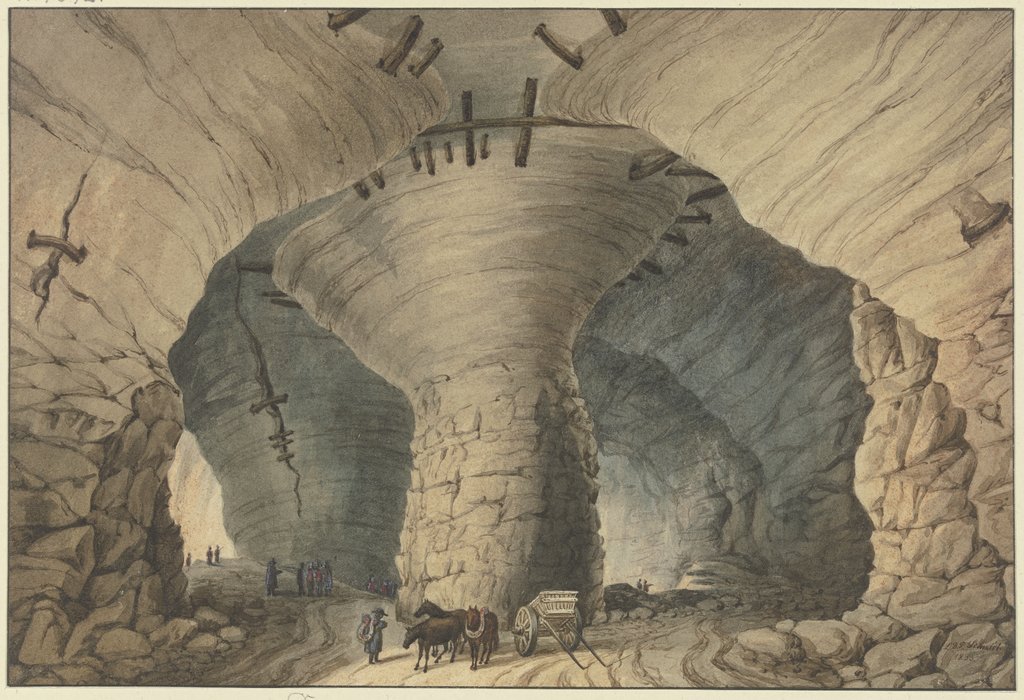 Gipshöhlen des Montmartre in Paris, Ludwig Daniel Philipp Schmidt