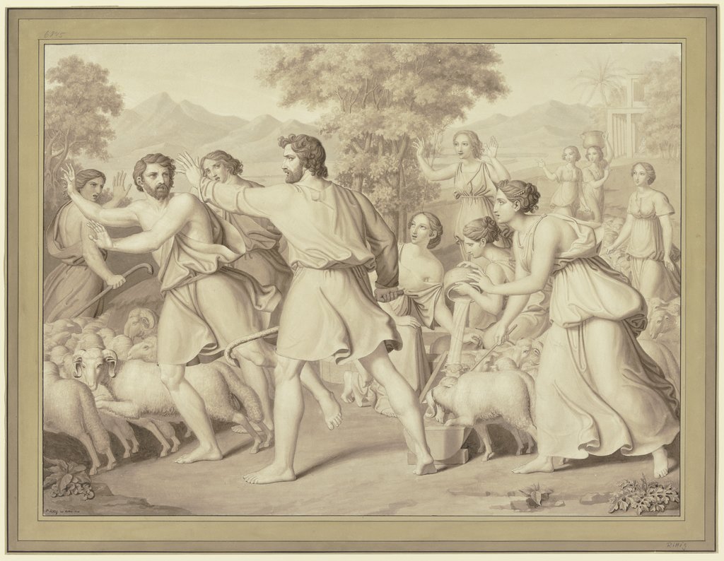 Moses und die Hirten am Brunnen, Peter Rittig