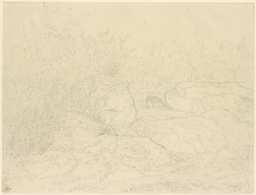 Felsen im Wald von Fontainebleau, Théodore Rousseau