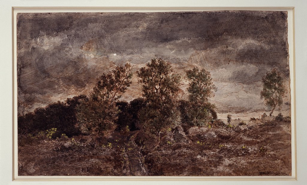 Landscape with thunderstorms, Théodore Rousseau