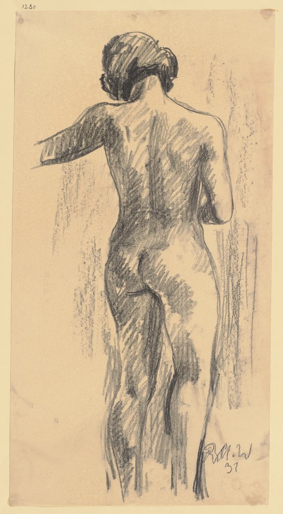 Female nude from behind, Richard Martin Werner