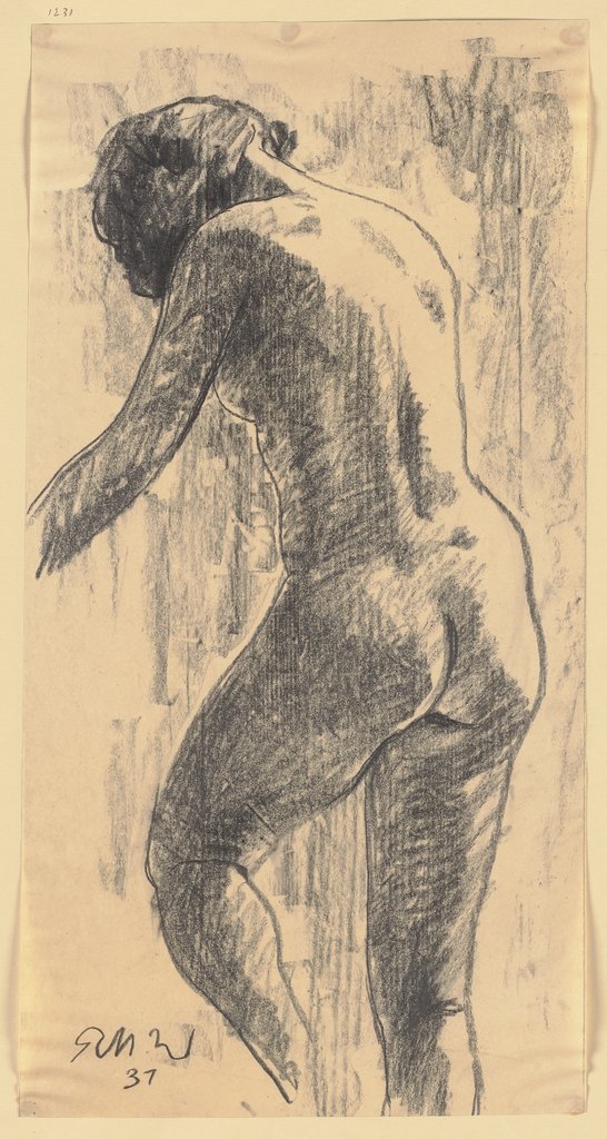 Female nude from behind, Richard Martin Werner