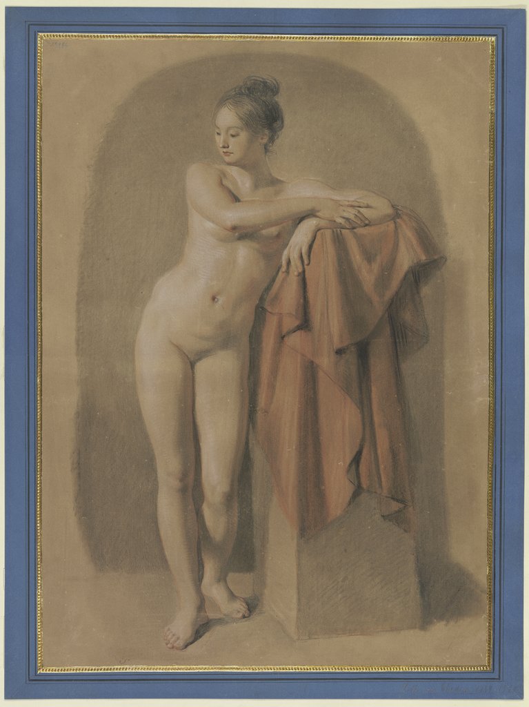 Female nude, standing, Wilhelm von Schadow