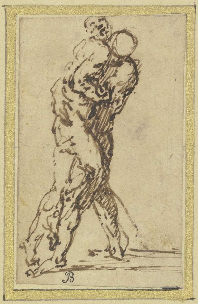 Zwei ringende Männer (Herakles und Antaios?), Jusepe de Ribera