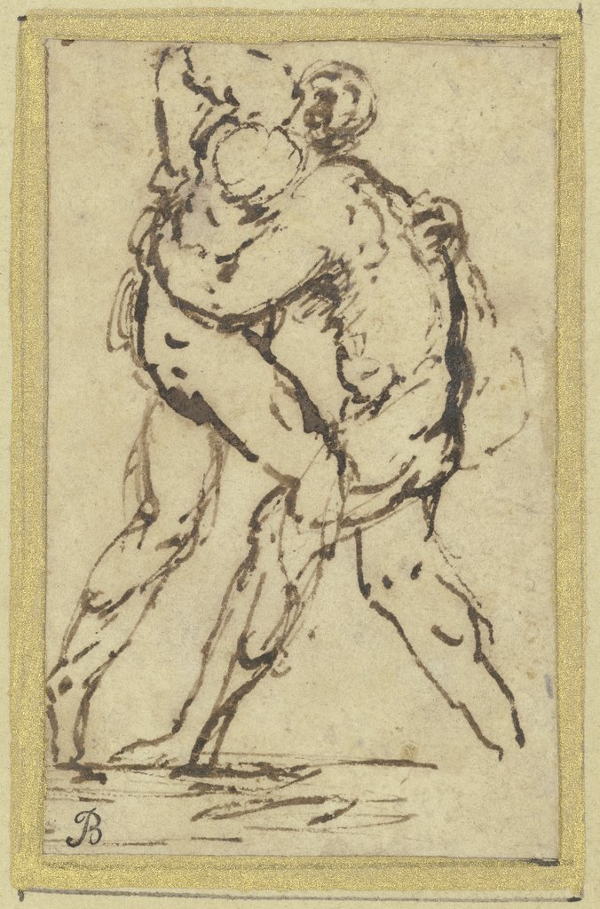 Zwei ringende Männer (Herakles und Antaios?), Jusepe de Ribera