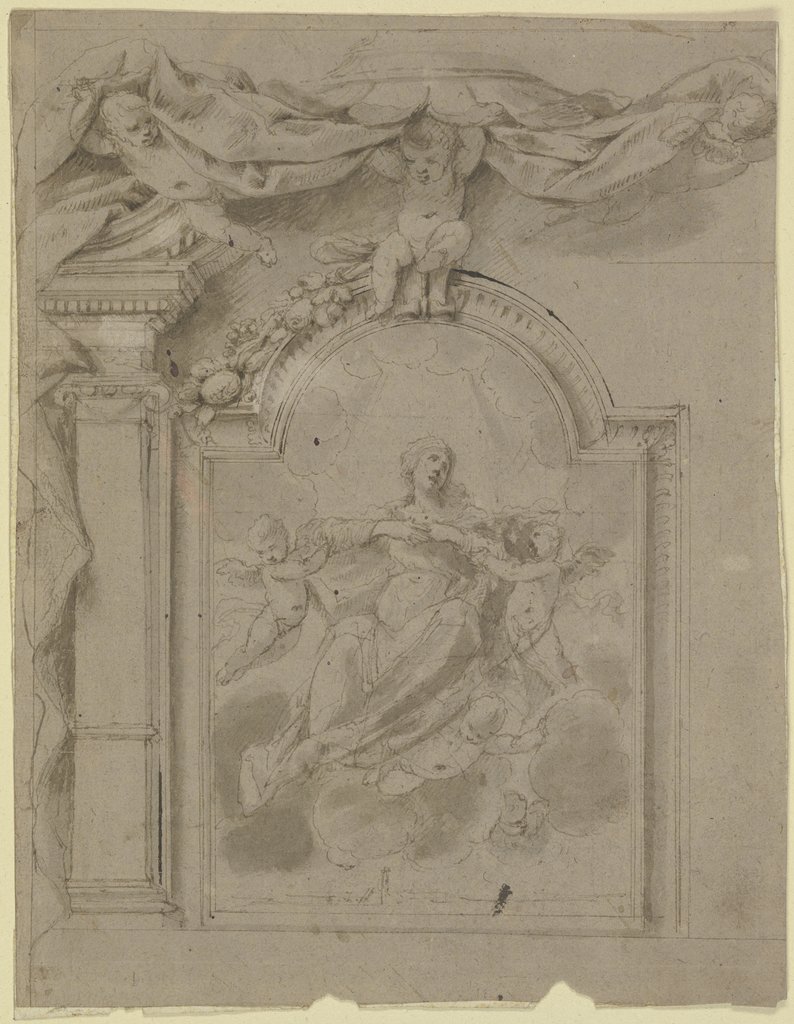 Madonna in den Wolken, Deutsch, 18. Jahrhundert