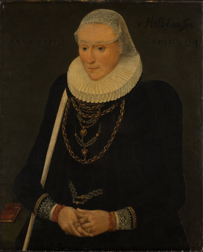 Bildnis der Margaretha Völker, geb. von Holzhausen, Mittelrheinischer Meister von 1588