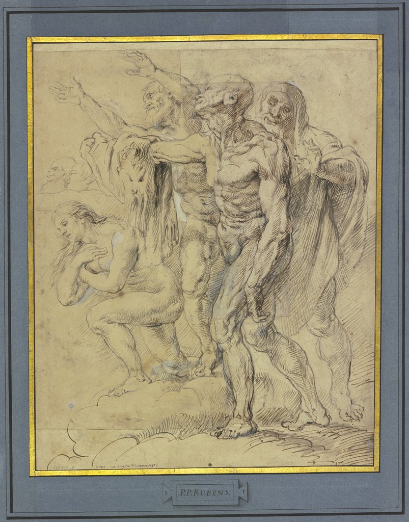 Eva, Maria Magdalena, der Heilige Bartholomäus und ein weiterer für ein Jüngstes Gericht, Peter Paul Rubens