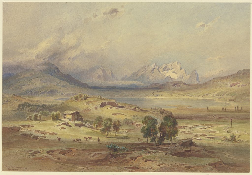 Barmsee mit der Zugspitze, Leopold Rottmann
